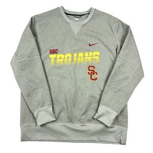 USC Trojans Nike Therma sweatshirt Men's XL/TG team issued #19 gray crewneck